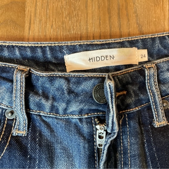 Hidden Jeans Patch Pocket Straight Leg Women’s Size 24 EUC - Picture 11 of 14